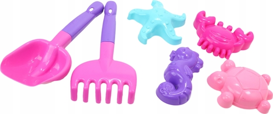 Picture of Hemar Zestaw Zabawek Do Piasku opatka Grabie Foremki 6 ele.