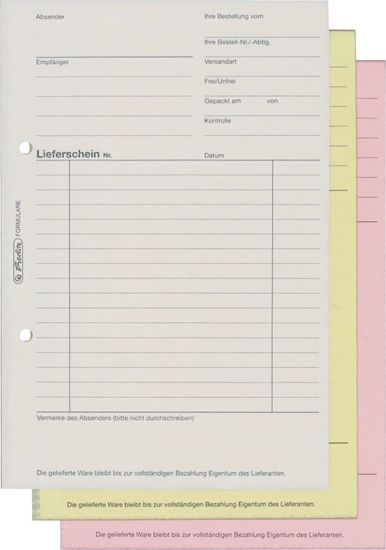Picture of Herlitz Herlitz Lieferscheinbuch A5 205 3x40 Bl. selbstdurchschreibe