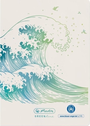 Picture of Herlitz Herlitz Notizheft A6 GREENline 32 Bl. liniert Welle