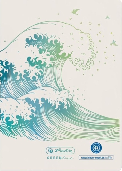 Picture of Herlitz Herlitz Notizheft A6 GREENline 32 Bl. liniert Welle