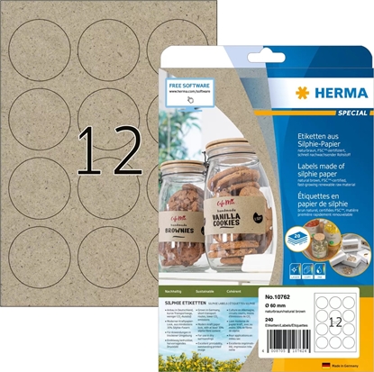 Picture of Herma HERMA  Etiketten Silphie A4 20 Blatt 60mm Rund