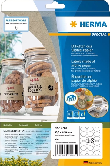 Picture of Herma HERMA  Etiketten Silphie A4 20 Blatt 63.5x42.3 Oval