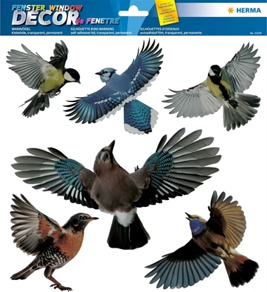 Picture of Herma HERMA  Fensterbild Warnvögel Bunt 30x30cm