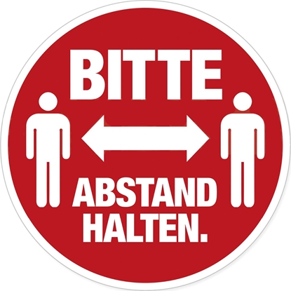 Picture of Herma HERMA Hinweisetiketten Abstand rot/weiß Text/Pict. 5St.