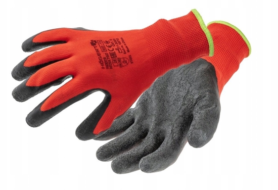 Picture of HOGERT RKAWICE OCHRONNE LATEKS RODER CZERWONO-CZARNE ROZM. 8