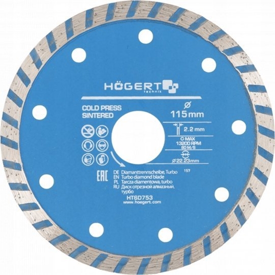 Picture of Högert Technik HOGERT TARCZA DIAMENTOWA 115x22,2/TURBO