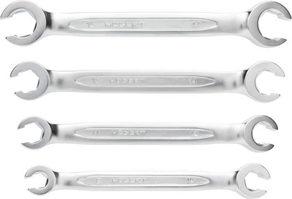 Изображение Högert Technik Zestaw kluczy oczkowych póotwartych, odgite, 4 szt., 8-17 mm HT1W730