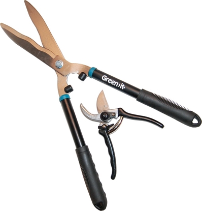 Picture of Home It Green>it® hækkesaks med bølgeskær og beskæresaks med buet skær
