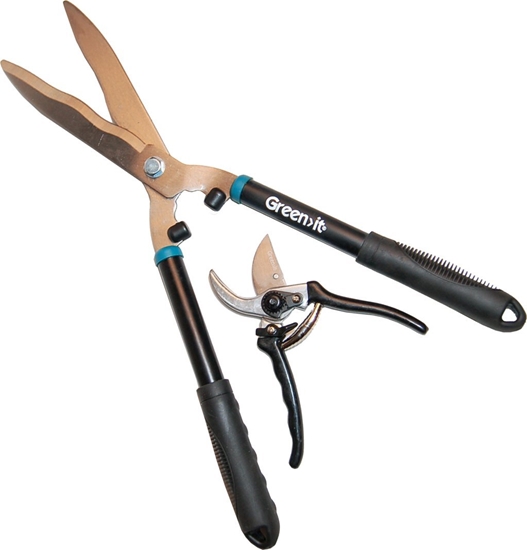 Picture of Home It Green>it® hækkesaks med bølgeskær og beskæresaks med buet skær