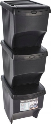 Attēls no Home Styling Collection Kosze do segregacji mieci do kuchni pod zlewozmywak lub do szafki, 3 pojemniki