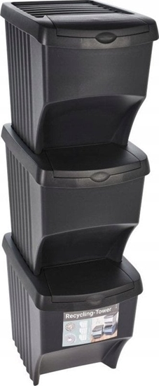 Picture of Home Styling Collection Kosze do segregacji mieci do kuchni pod zlewozmywak lub do szafki, 3 pojemniki