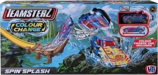 Изображение HTI PROMO Tor samochodowy Zmieniajcy kolor Colour Change Spin Splash + autko wycigowe TEAMSTERZ 1417447 p6