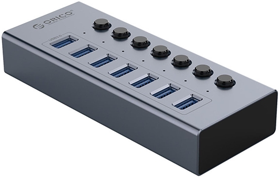 Picture of Hub BT2U3-7AB z wcznikami 7x USB-A - szary Hub BT2U3-7AB z wcznikami 7x USB-A - szary