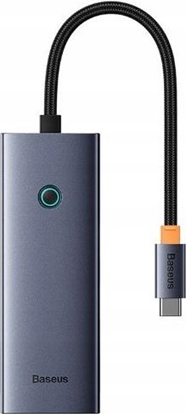 Picture of HUB USB Baseus Hub 6w1 Baseus UltraJoy USB-C do HDMI4K@60Hz+4xUSB 3.0+PD (szary)