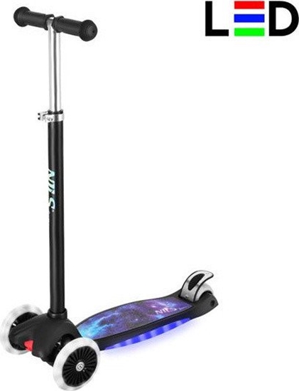 Picture of Hulajnoga dziecica podwietlana led Nils Fun HLB1310 czarna