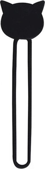 Picture of Hurtel Silikonowy zwijacz organizer kabla przewodu czarny Silikonowy zwijacz organizer kabla przewodu czarny