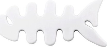 Attēls no Hurtel Zwijacz organizer kabla suchawek w ksztacie ryby biay Zwijacz organizer kabla suchawek w ksztacie ryby biay