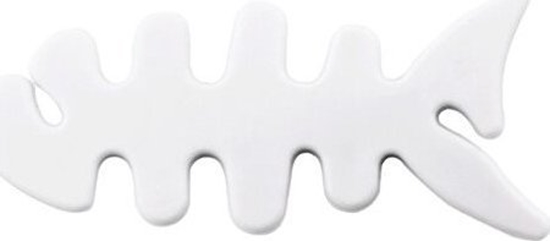 Picture of Hurtel Zwijacz organizer kabla suchawek w ksztacie ryby biay Zwijacz organizer kabla suchawek w ksztacie ryby biay