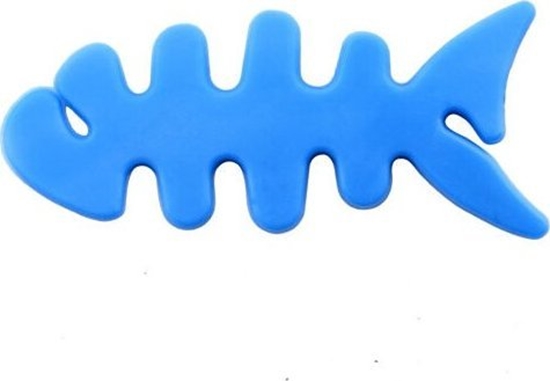 Picture of Hurtel Zwijacz organizer kabla suchawek w ksztacie ryby niebieski Zwijacz organizer kabla suchawek w ksztacie ryby niebieski