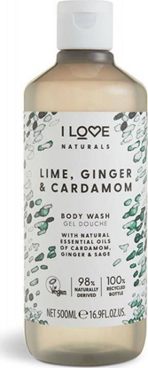 Изображение I love I Love, Naturals Collection, Vegan, Lime, Ginger & Cardamom, Hydrating, Shower Gel, For All Skin Types, 500 ml Unisex