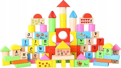 Picture of iBOX Drewniany zestaw klocków100 elementów