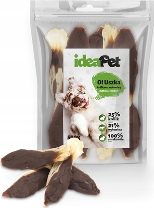 Attēls no IdeaPet IDEAPET 500g USZKA KRÓLICZE Z WOOWIN