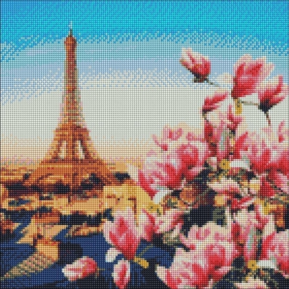 Изображение Ideyka Diamentowa Mozaika - Magnolie paryskie 40x40cm