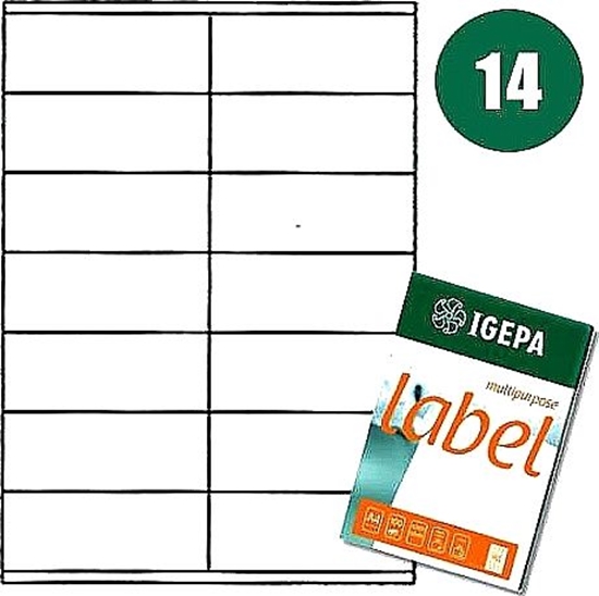 Picture of Igepa ETYKIETY A4 IGEPA 105 X 41.0 MM BIAE (100)