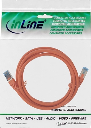 Picture of InLine InLine 76802O 2m Cat6a S / FTP (S-STP) Orange Network Cable (76802O)