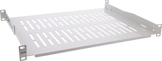 Picture of InLine InLine® 19" shelf, 350mm, 50kg, 1U, RAL 7035 grey