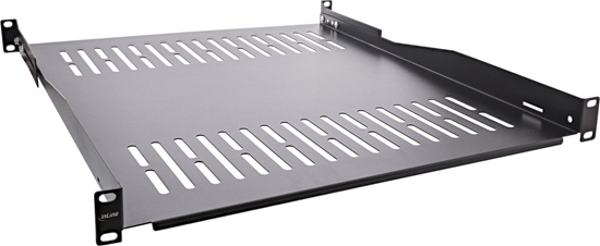 Picture of InLine InLine® 19" shelf, 550mm, 50kg, 1U, RAL 9005 black