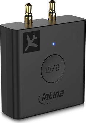 Picture of InLine ® Airplane Bluetooth Audio Transmitter, BT 5.0, aptX HD/LL, Flight Adapter with Charging Case