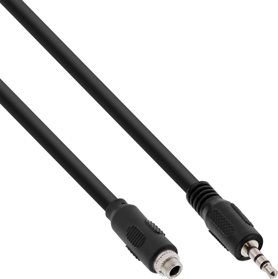 Изображение InLine InLine® Audio adapter cable, 3.5mm Stereo male/female with thread , 0.6m