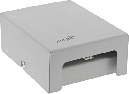 Picture of InLine InLine® Desktop Consolidation Point Box 4x Keystone RJ45, metal, light grey RAL7035
