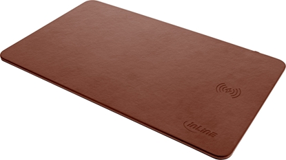 Picture of InLine InLine® Mouse pad, wireless charging, 370x225x7mm, brown