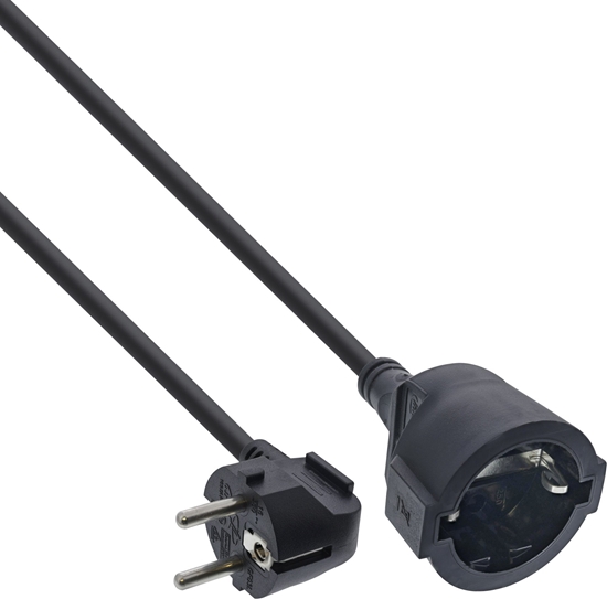 Изображение InLine InLine® Power Extension Cable angeld Type F black 3m