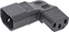 Attēls no InLine InLine® Power supply adapter IEC 60320 C14 / C13, left/right angled, 3-pin. cold device units