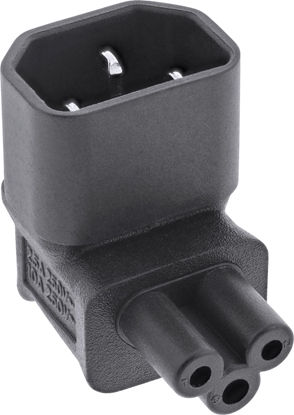 Изображение InLine InLine® Power supply adapter IEC 60320 C14 / C5, up/down angled, 3-pin cold device cable / notebook