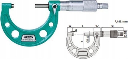Picture of Insize MIKROMETR 200-225 STANDARD.