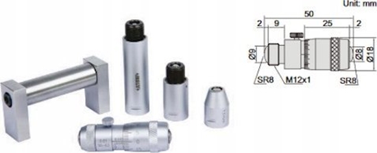 Picture of Insize SREDNICOWKA MIKROMETRYCZNA 2-PKT.  50- 500MM KPL