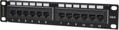 Изображение Intellinet Network Solutions INTELLINET 10" Patchpanel 1HE 12-Port Cat6 UTP schwarz