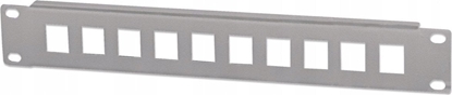 Изображение Intellinet Network Solutions INTELLINET 10-Port Patchpanel unbestückt 10" 1 HE grau