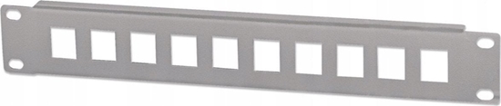 Изображение Intellinet Network Solutions INTELLINET 10-Port Patchpanel unbestückt 10" 1 HE grau