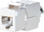 Picture of Intellinet Network Solutions INTELLINET Cat6a 10G Slimline Keystone-Modul STP werkzeuglos mit Rastclip f�r Massivdraht vergoldete Kontakte Metallgeh�use weiss