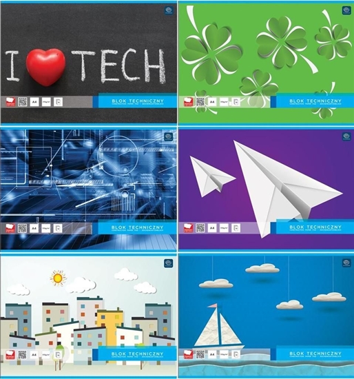 Picture of Interdruk Blok techniczny A4 10k biay 10szt.