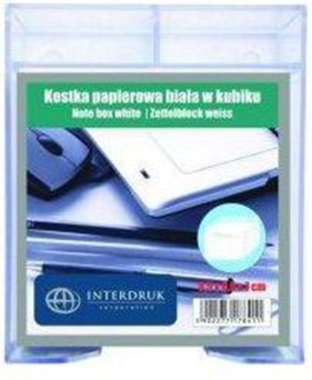 Picture of Interdruk Kostka papierowa biaa 85x85x70 mm w kubiku (162911)