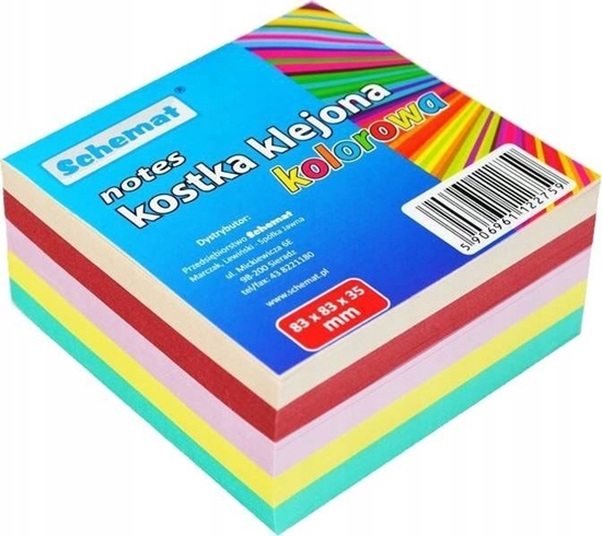 Picture of Interdruk Kostka papierowa kolorowa 83x83x35mm klejona