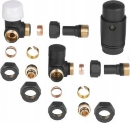 Picture of Invena INVENA KPL TERMOSTAT. OSIOWY CZARNY