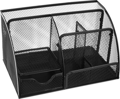 Изображение Iso Trade Przybornik na biurko - 6 komór - czarny