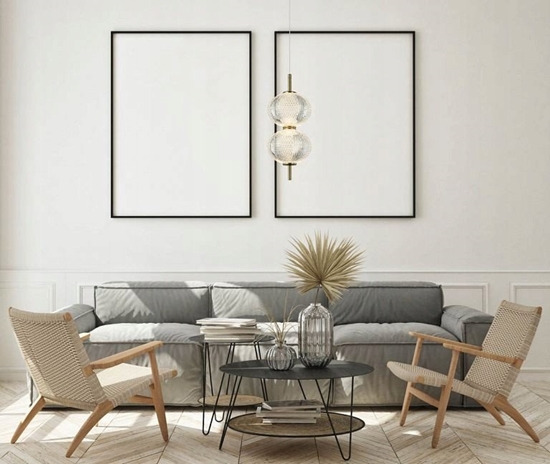 Picture of Lampa wiszca Italux Lazie PND-29038-2-GD lampa wiszca zwis 2x5W LED 3000K 1000 lm mosidz/transparentna